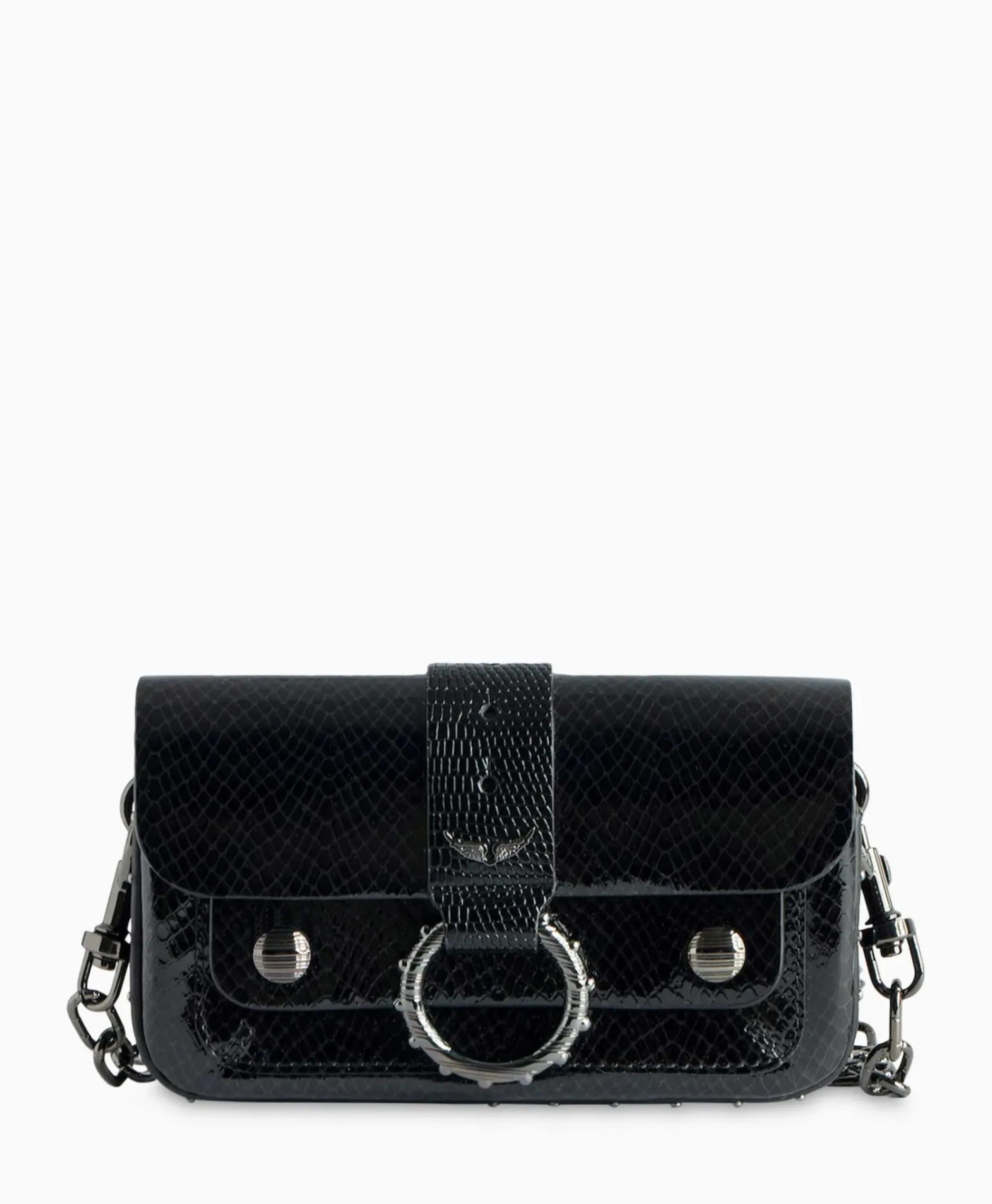 Zadig & Voltaire Schouder / Hand Tas Kate Wallet Glossy Wild Emboss Zwart^Zadig & Voltaire