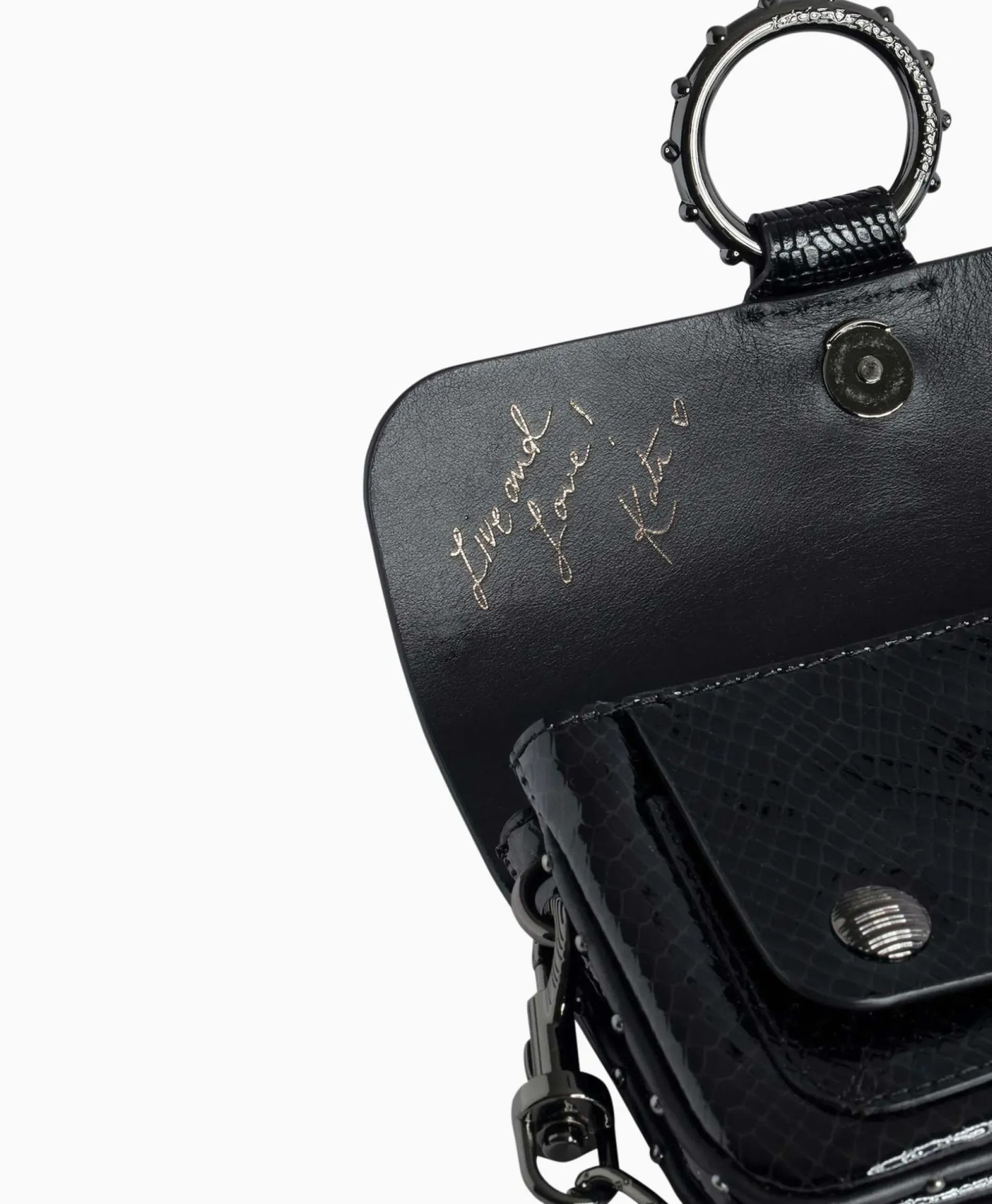 Zadig & Voltaire Schouder / Hand Tas Kate Wallet Glossy Wild Emboss Zwart^Zadig & Voltaire