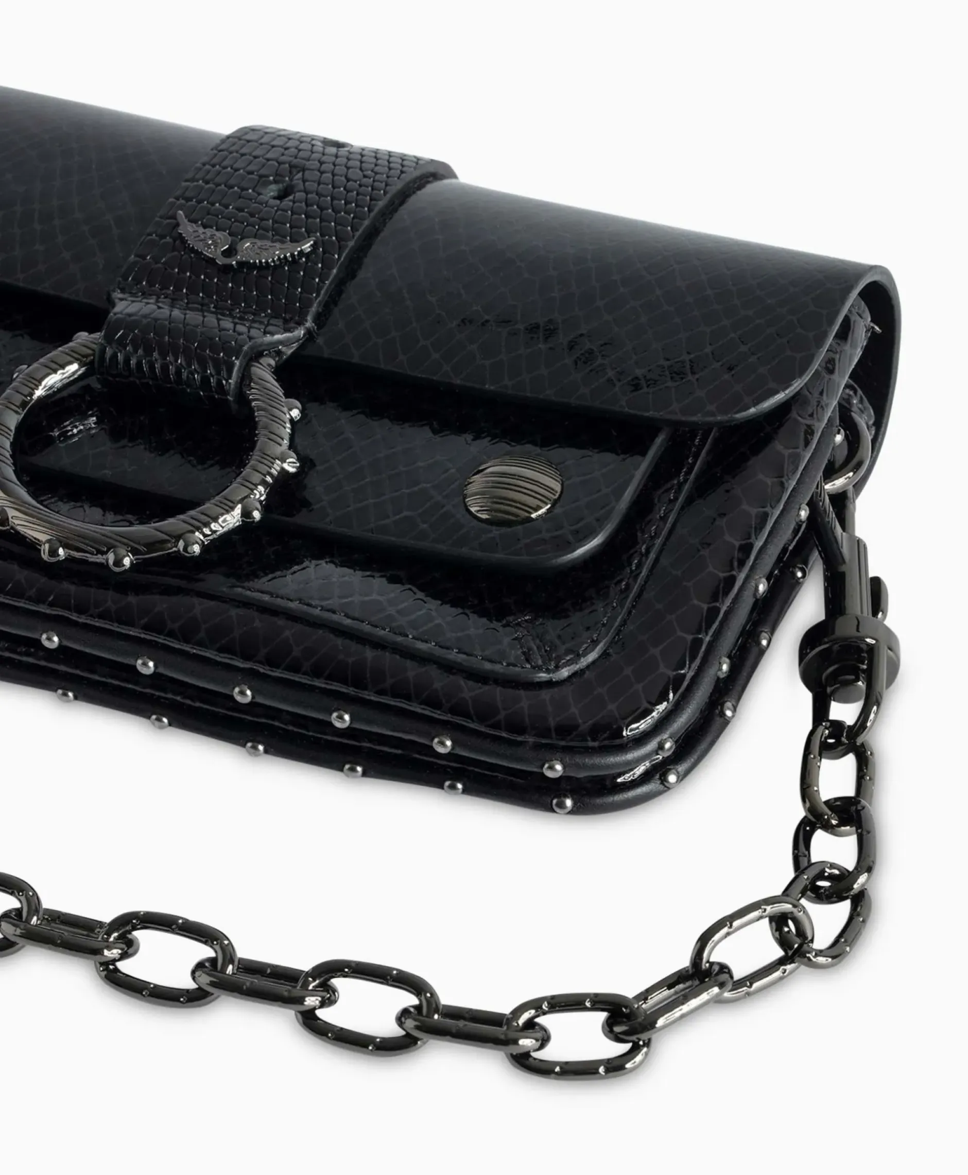 Zadig & Voltaire Schouder / Hand Tas Kate Wallet Glossy Wild Emboss Zwart^Zadig & Voltaire