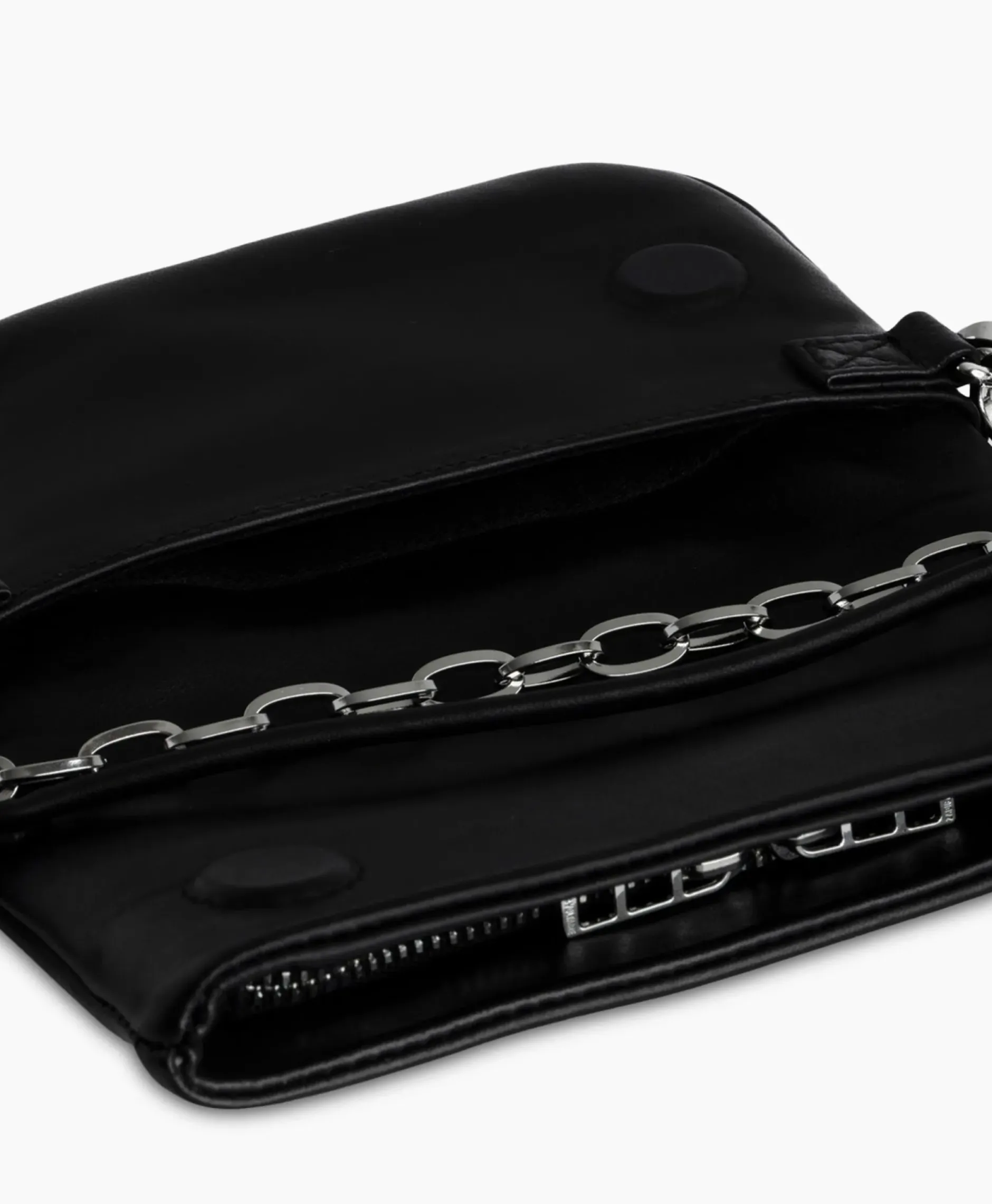 Zadig & Voltaire Schouder / Hand Tas Rock Eternal Smooth Calfskin Zwart^Zadig & Voltaire New