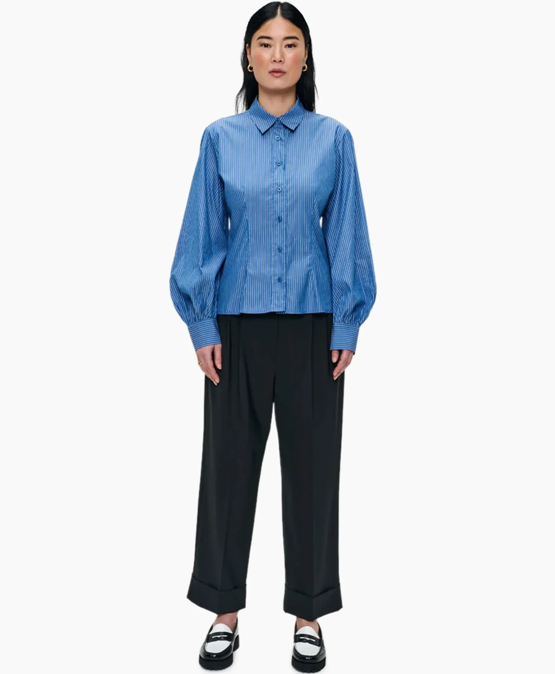 Blouse Puff Sleeve Blauw^Zenggi Best