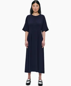 Maxi Jurk Flowy Waisted Donker Blauw^Zenggi Best
