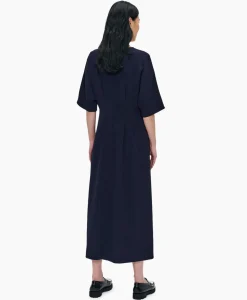 Maxi Jurk Flowy Waisted Donker Blauw^Zenggi Best
