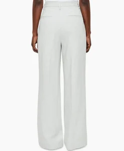 Pantalon Melange Linnen Wide Leg Grijs^Zenggi Sale
