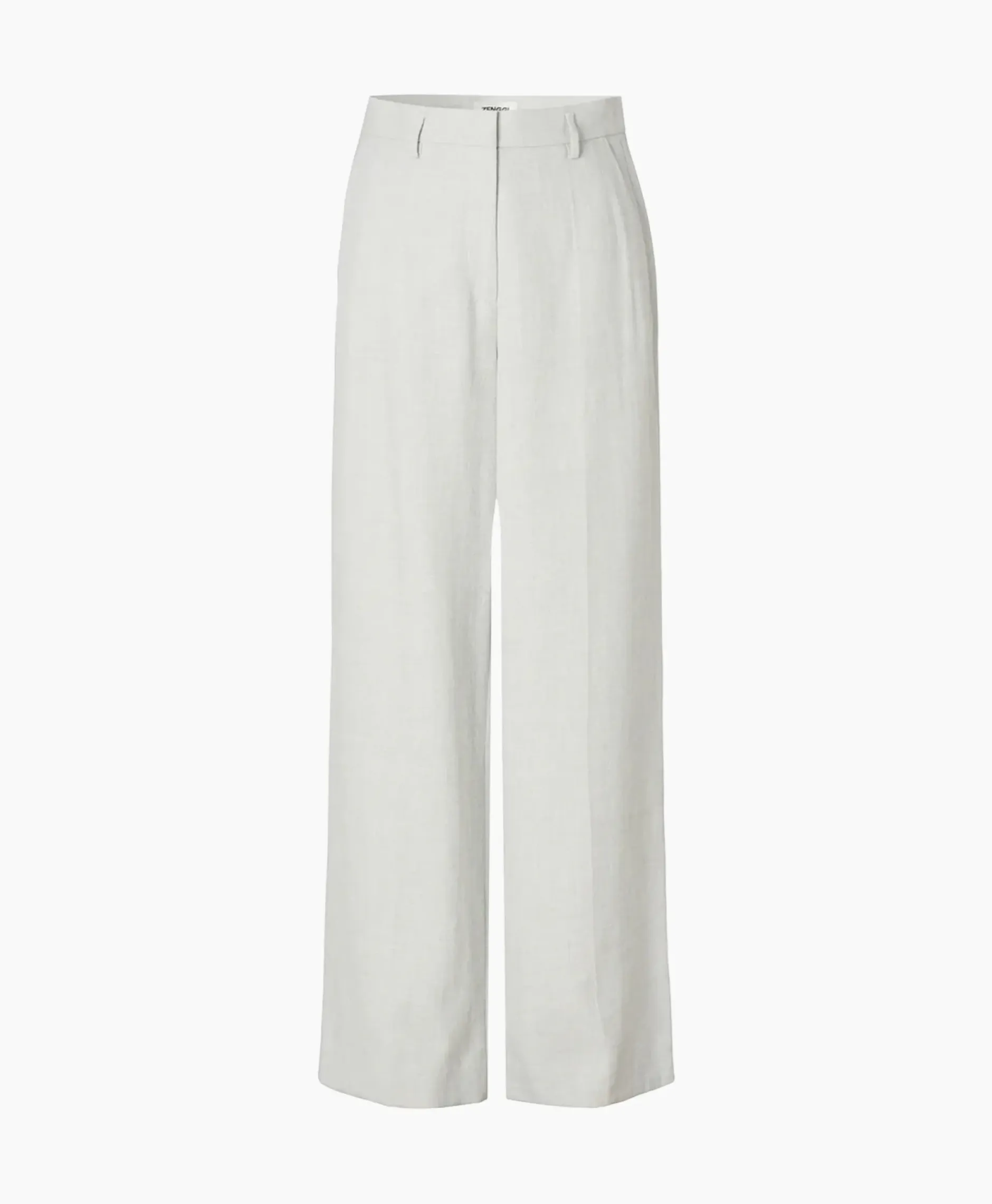 Pantalon Melange Linnen Wide Leg Grijs^Zenggi Sale
