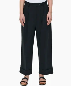 Pantalon Tropical Wool Straight Zwart^Zenggi Clearance