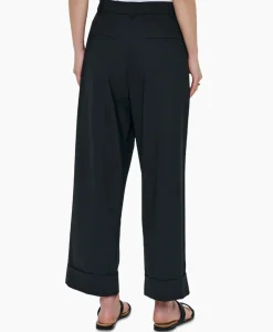 Pantalon Tropical Wool Straight Zwart^Zenggi Clearance