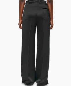 Pantalon Wide Leg Satin Zwart^Zenggi Sale