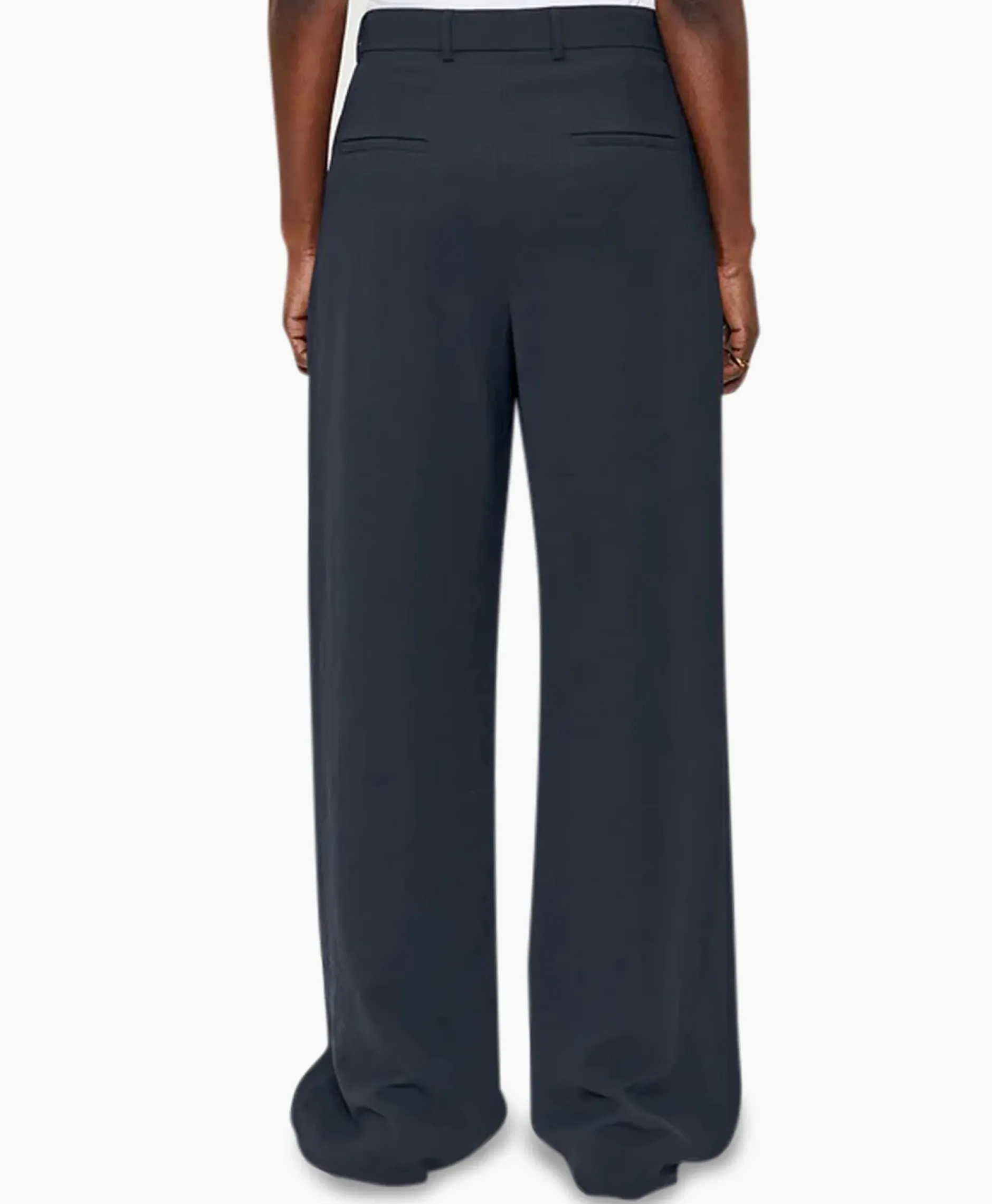 Pantalon Wide Pleated Donker Blauw^Zenggi Clearance