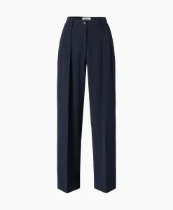Pantalon Wide Pleated Donker Blauw^Zenggi Clearance