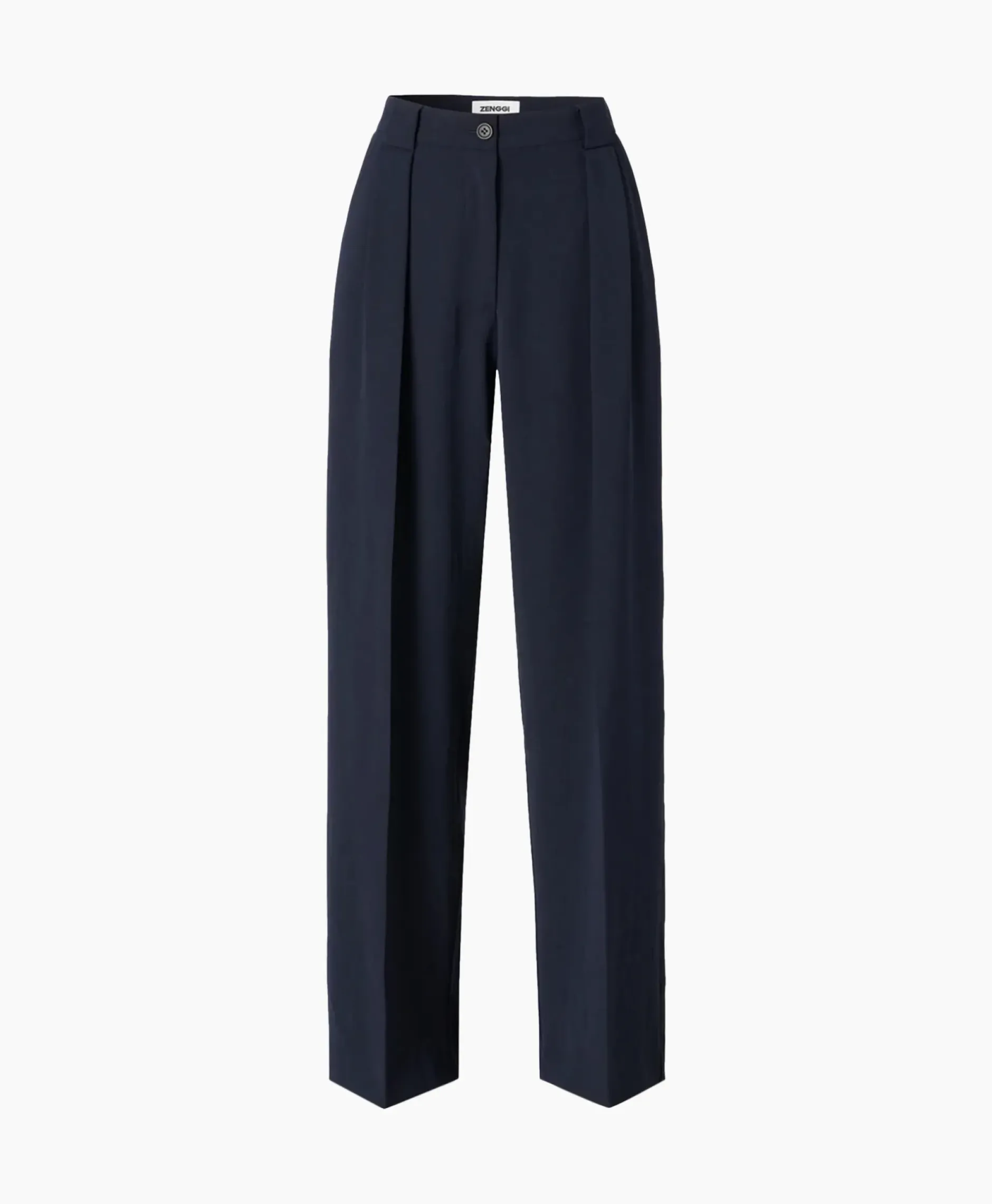 Pantalon Wide Pleated Donker Blauw^Zenggi Clearance