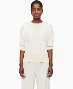 Top Relaxed Short Sleeve Off White^Zenggi Discount