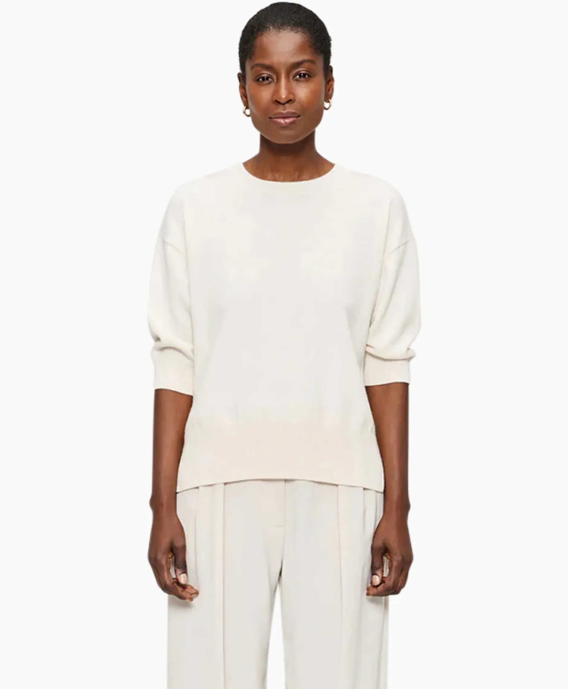 Top Relaxed Short Sleeve Off White^Zenggi Discount