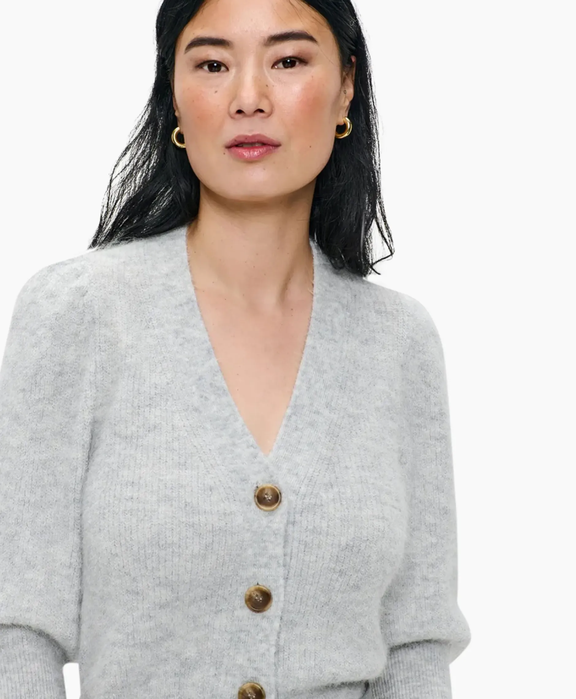 Vest Cropped 3/4 Sleeve Licht Grijs^Zenggi Best