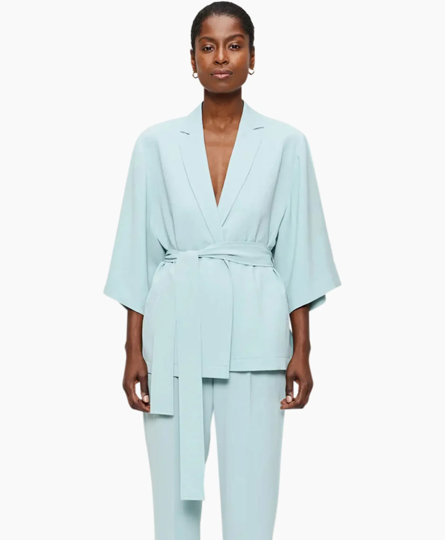 Vest Japanse Crepe Kimono Licht Groen^Zenggi Best
