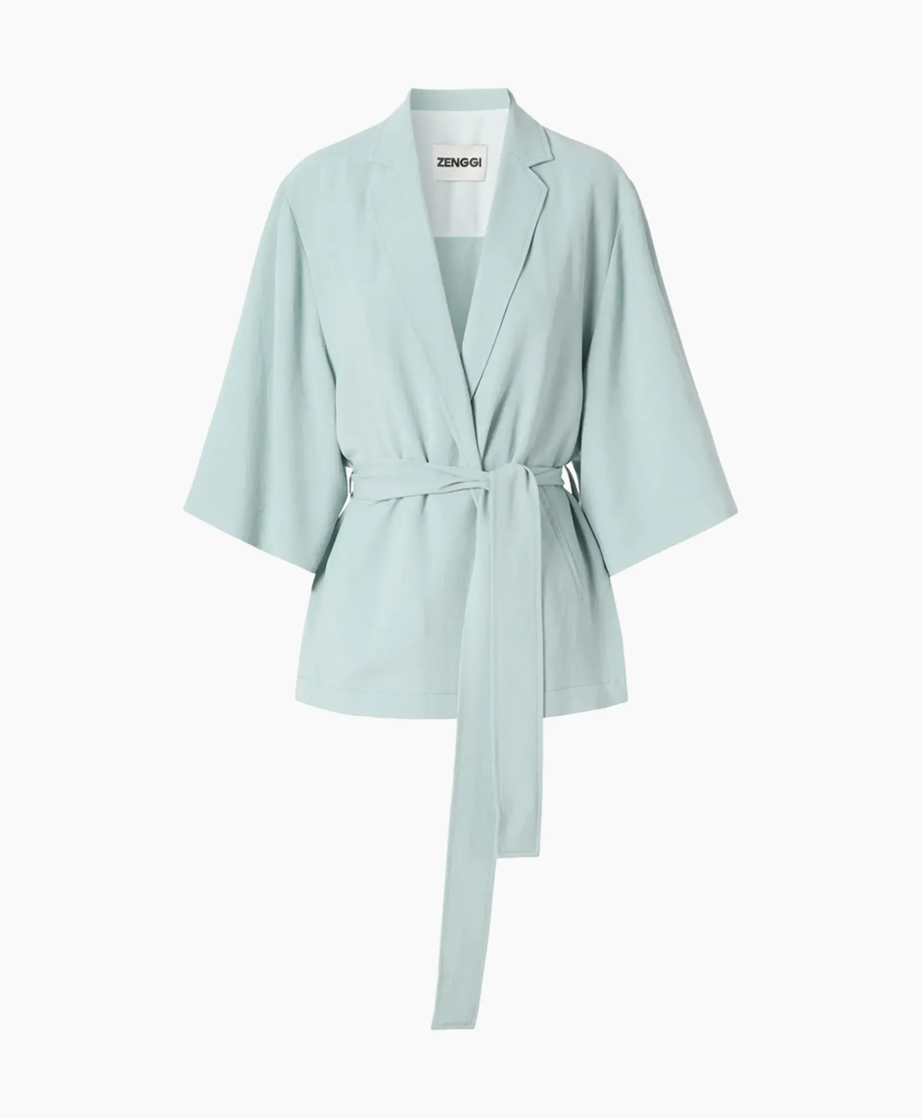 Vest Japanse Crepe Kimono Licht Groen^Zenggi Best