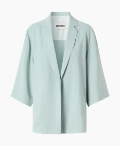 Vest Japanse Crepe Kimono Licht Groen^Zenggi Best